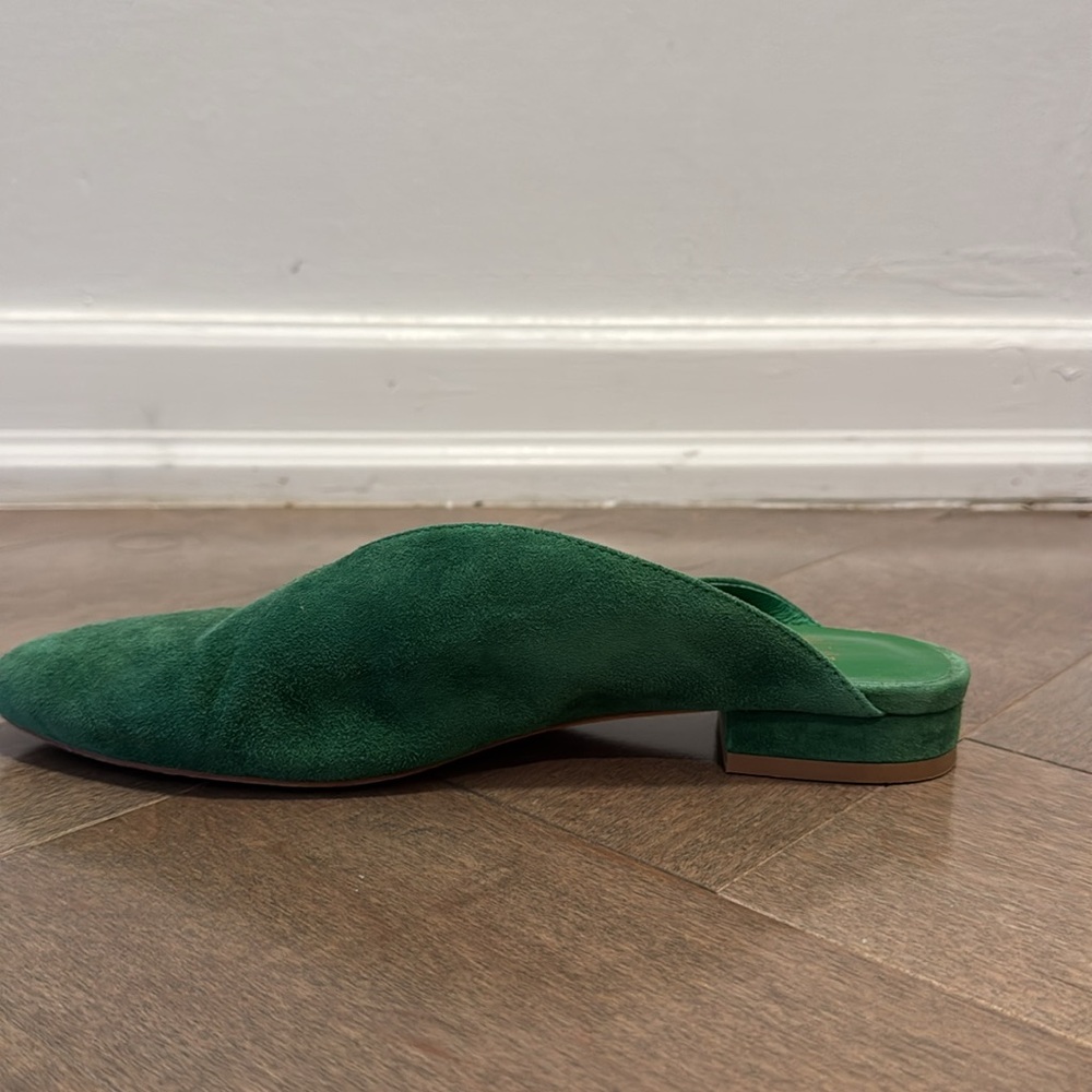 Charlotte Stone Green Suede Slip-On Mules - Picture 4 of 4
